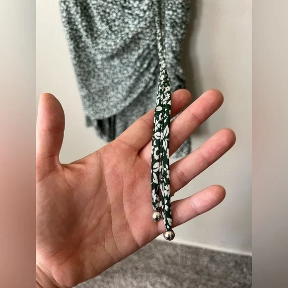 Veronica Beard Silk Marla Floral Ruffle Mini Dress in Green Women’s Size 0 - Picture 5 of 16